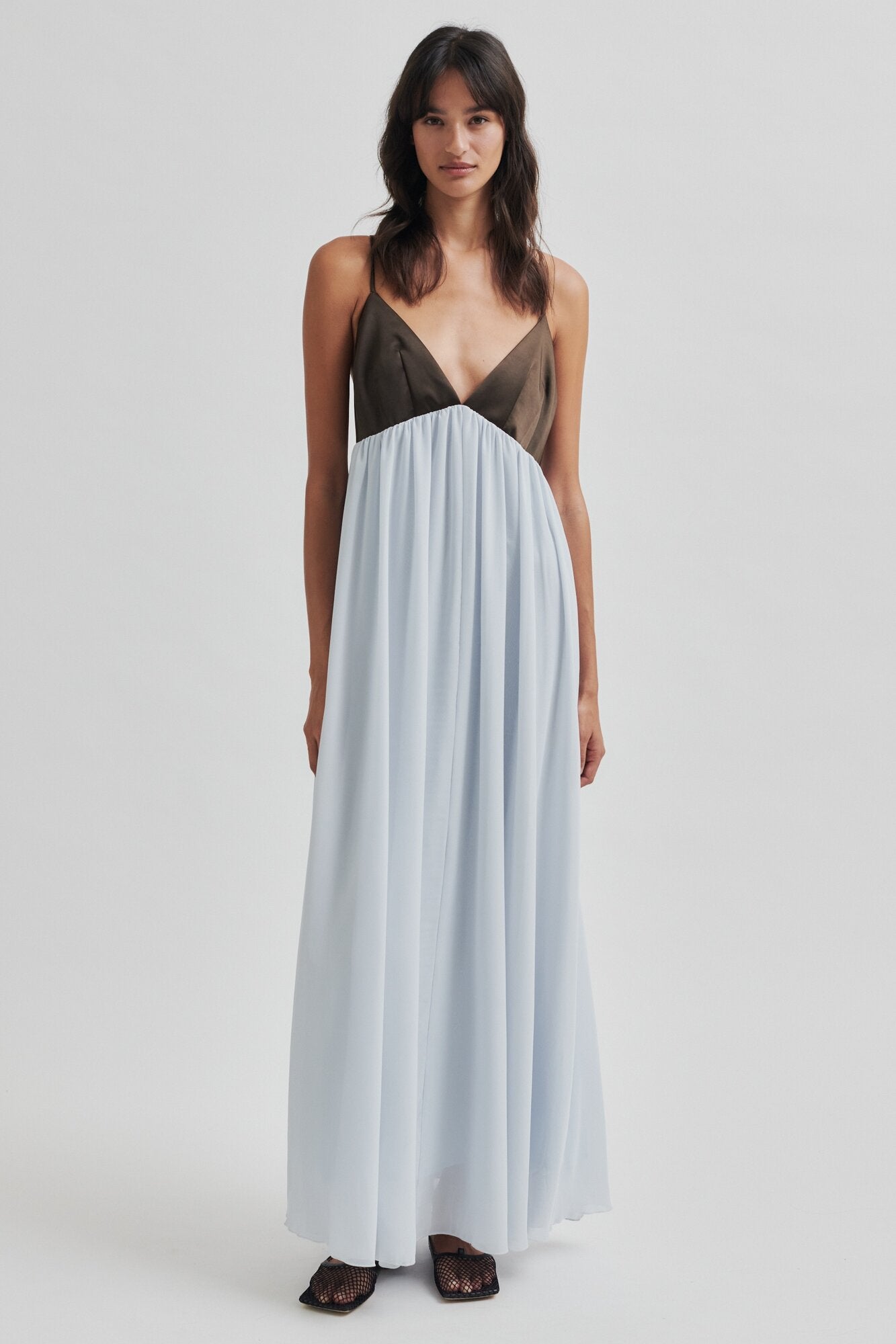 Veroma Strap lang kjole - Gray Down